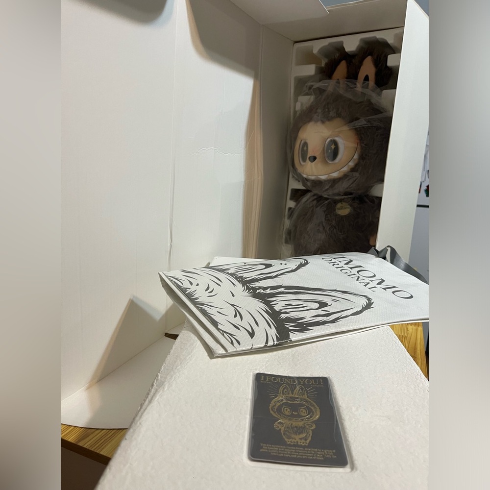 Brown Plush Toy with Certificate ZIMOMO I Found You Vinyl Doll + Tote Bag